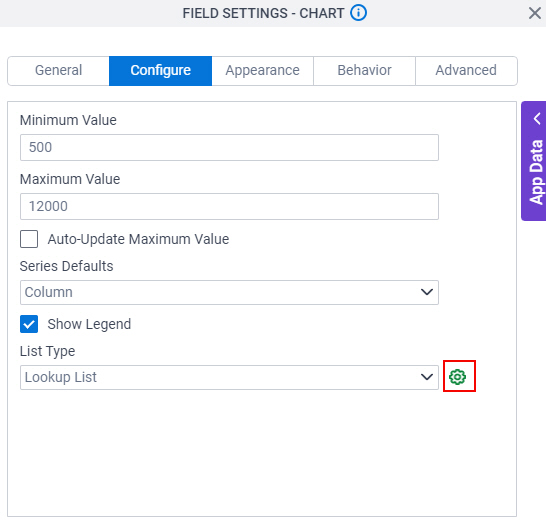 Configure Chart DataSource