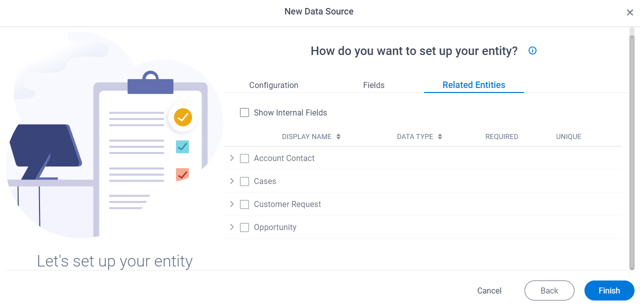 How do you want to set up your entity Related Entity tab