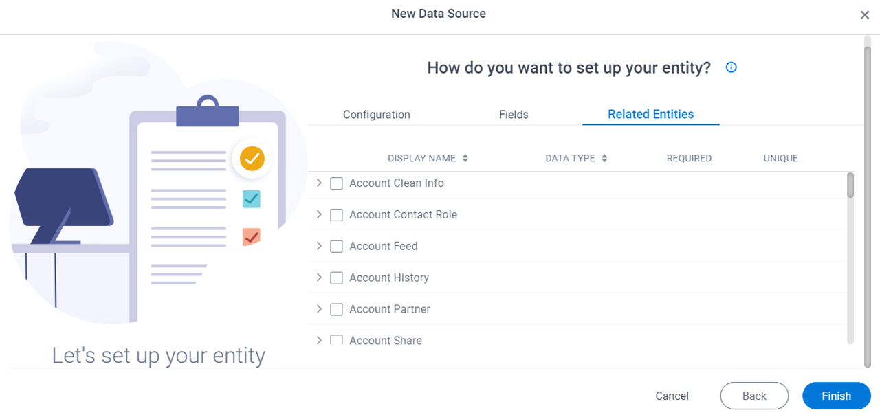 How do you want to set up your entity Related Entities tab