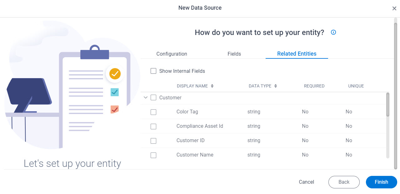 How do you want to set up your entity Related Entity tab