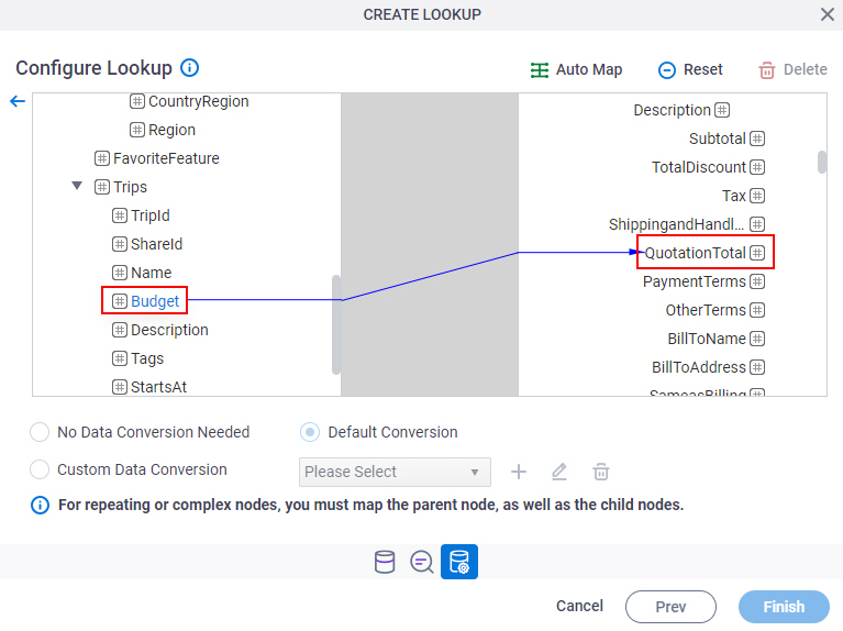 Schema Mapper Map Variable