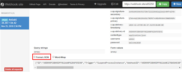 Format JSON