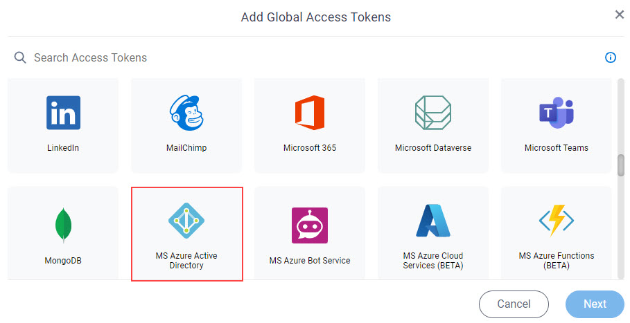 Click MS Azure Active Directory