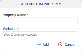Add Custom Property screen