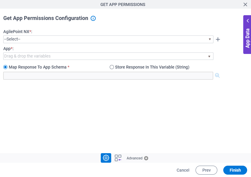 Get App Permissions Configuration screen