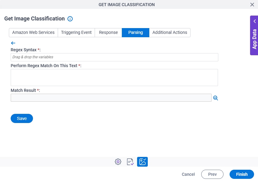 Get Image Classification Parsing Regular Expression screen