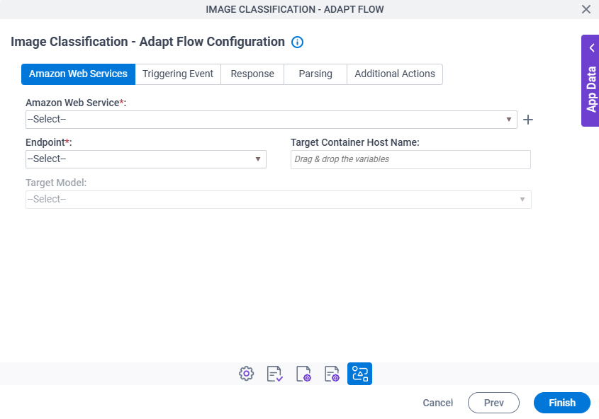 Image Classification Adapt Flow Configuration Amazon Web Services tab