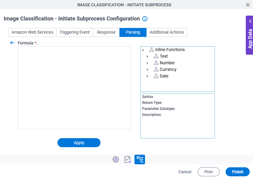 Image Classification Initiate Subprocess Configuration Parsing Inline Functions screen