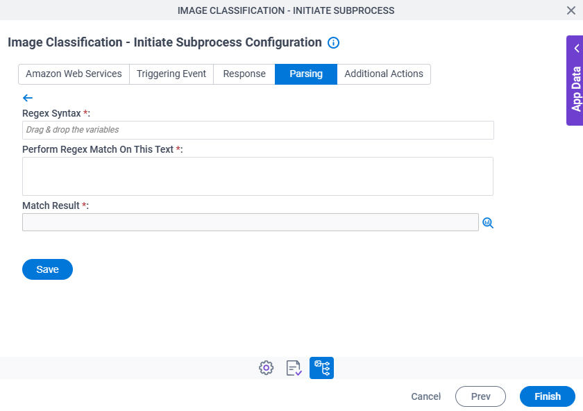 Image Classification Initiate Subprocess Configuration Parsing Regular Expression screen