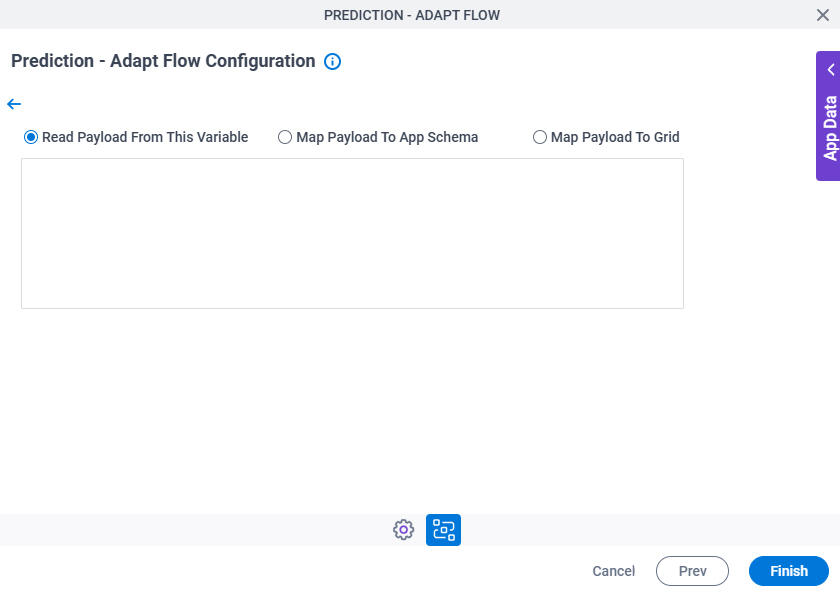 Prediction Adapt Flow Configuration Request tab Configure Request Mapping screen