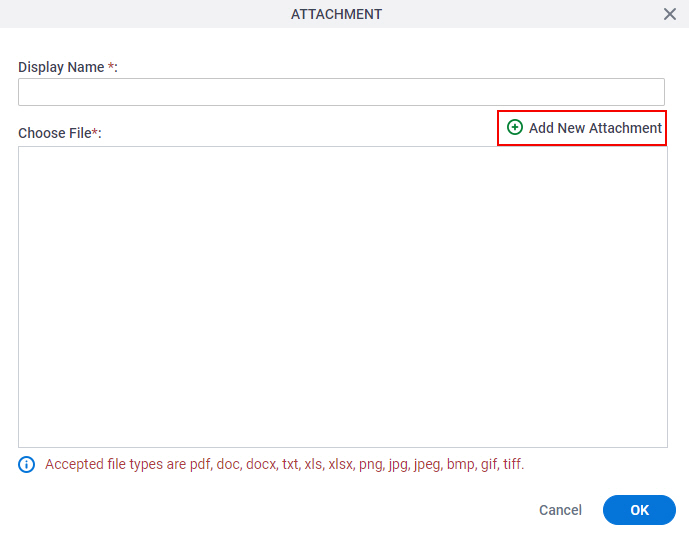 Click Add New Attachment