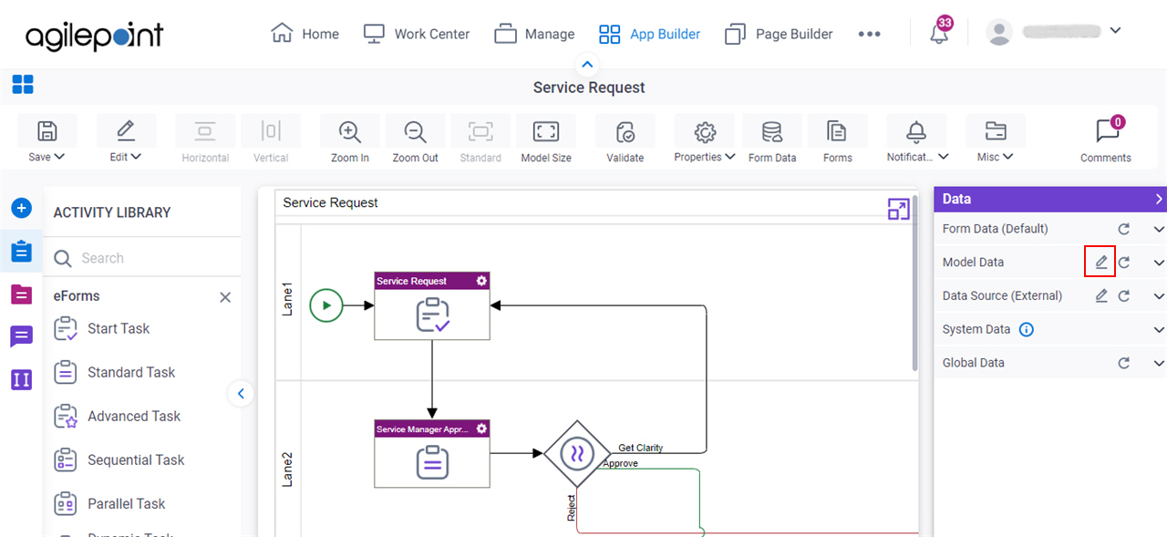 Edit Data Model