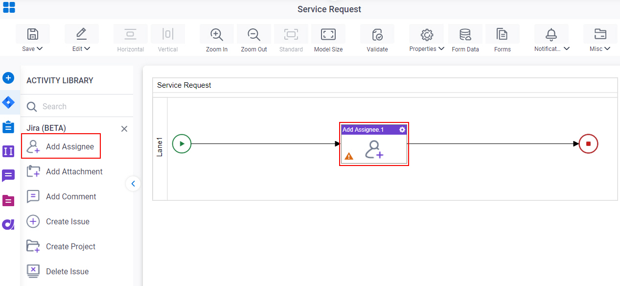 Drag Add Assignee activity