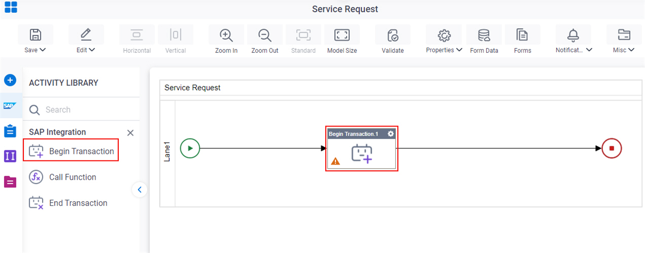 Drag Begin Transaction