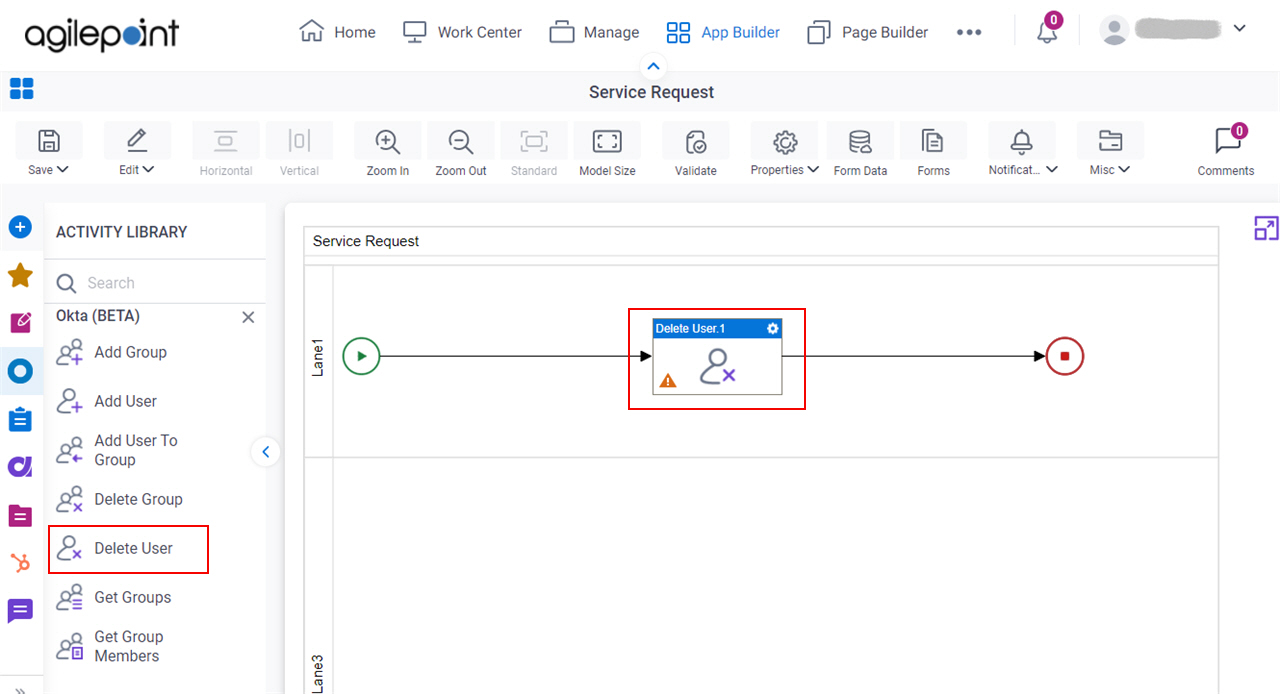 Drag Delete User activity