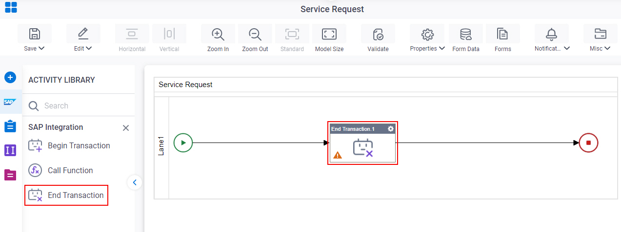 Drag End Transaction