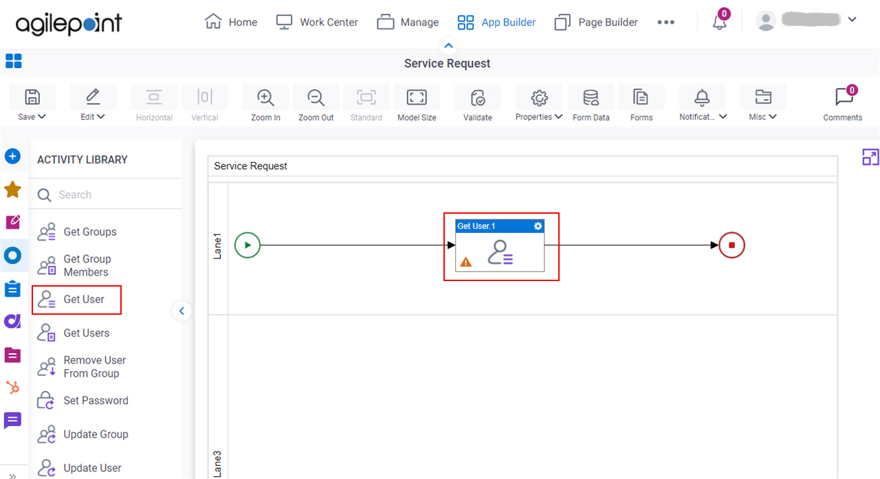 Drag Get User activity