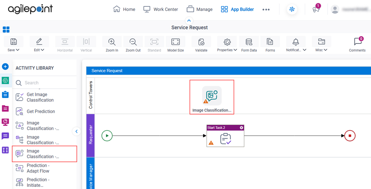 Drag Image Classification Send Notification activity