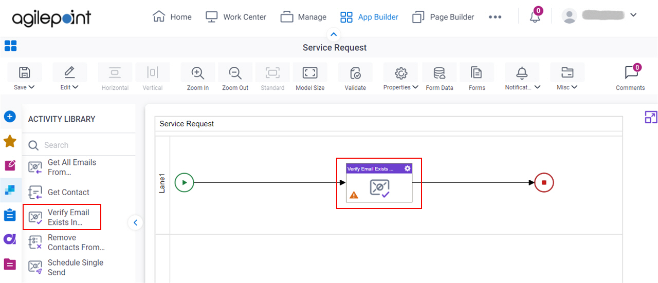 Drag Verify Email Exists In Suppression Group activity