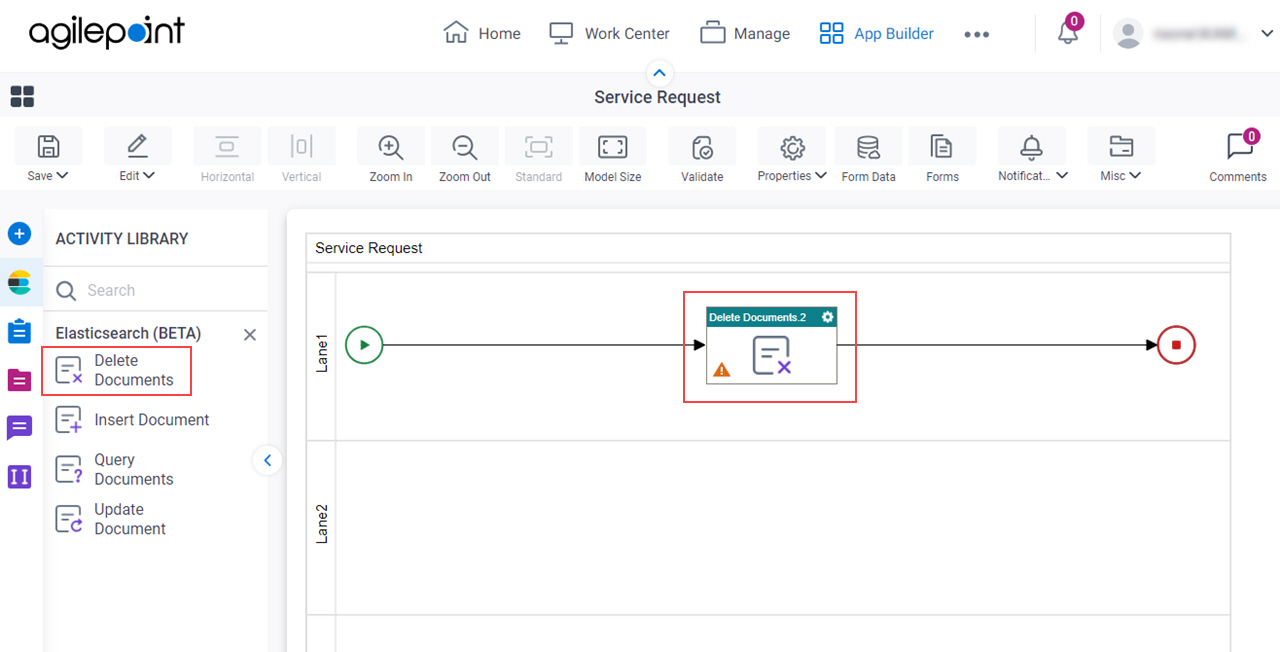 Drag Delete Documents activity