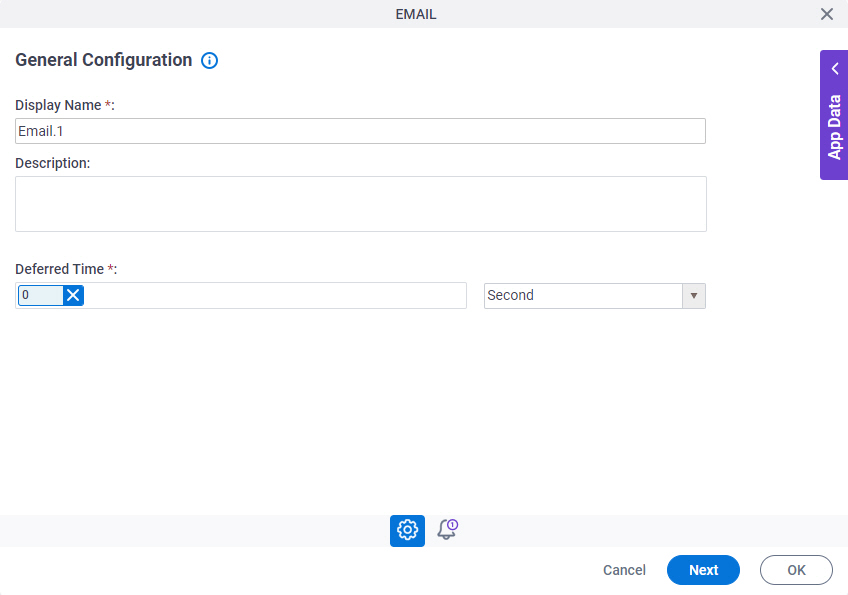 General Configuration screen