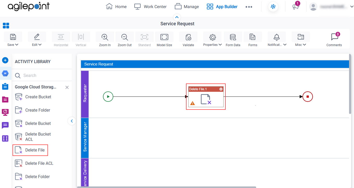 Drag Delete File activity