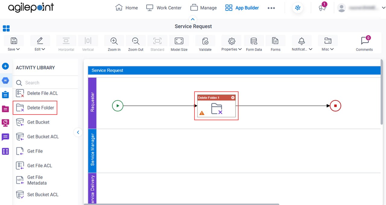 Drag Delete Folder activity