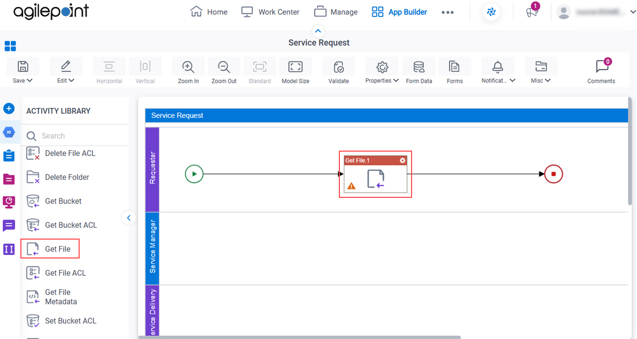 Drag Get File activity