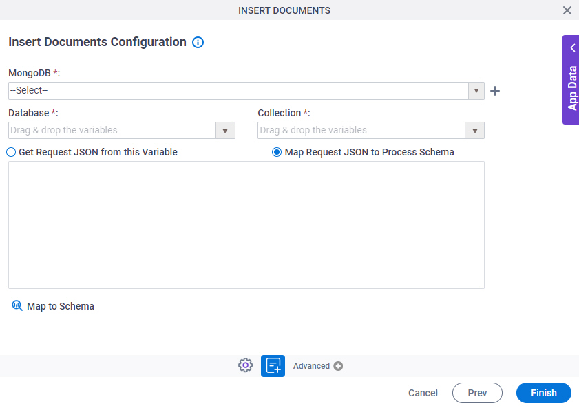 Insert Documents Configuration screen