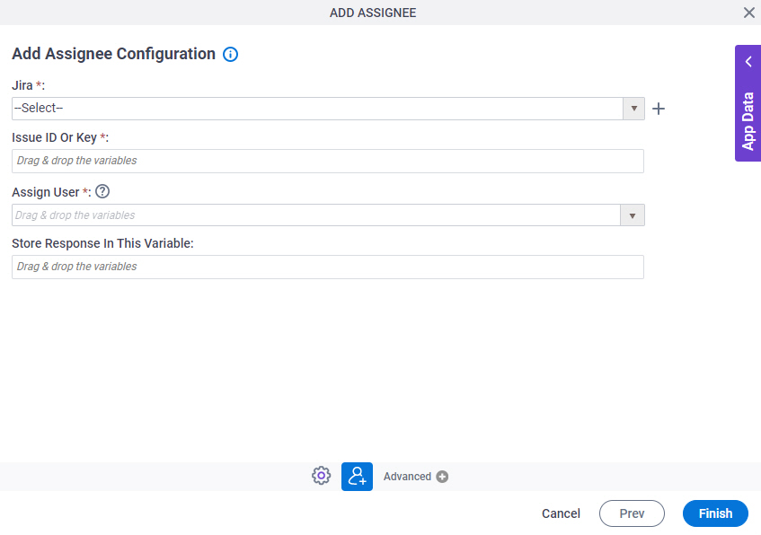 Add Assignee Configuration screen