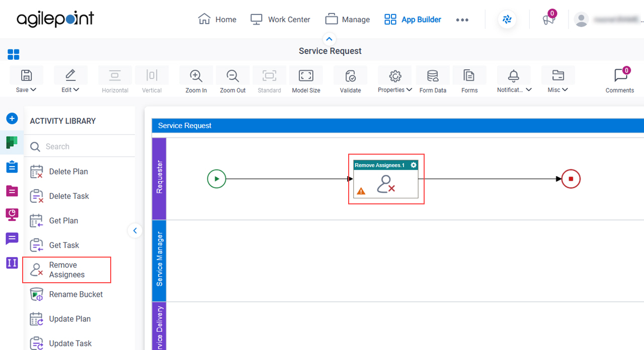 Drag Remove Assignees activity