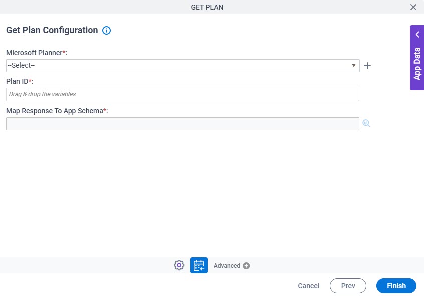 Get Plan Configuration screen