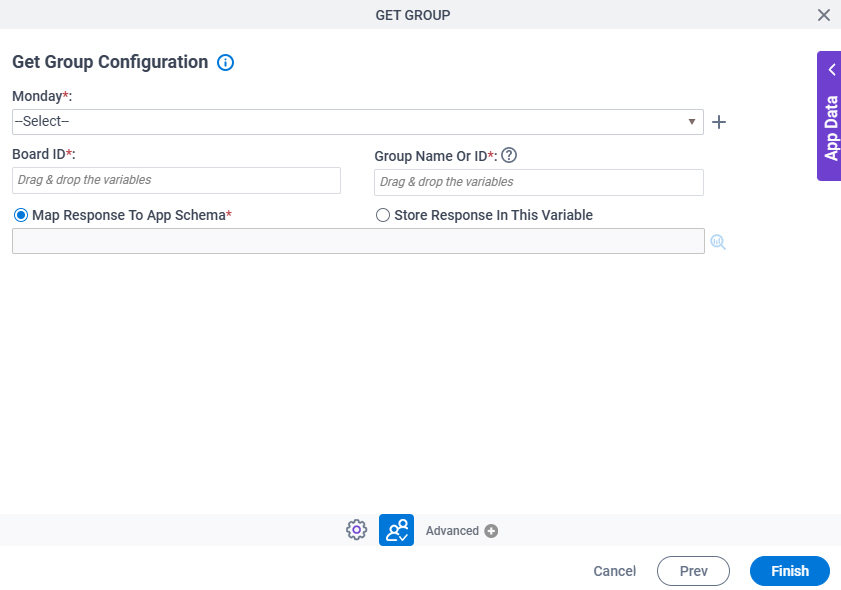 Get Group Configuration screen