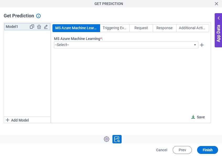 Get Prediction MS Azure Machine Learning tab