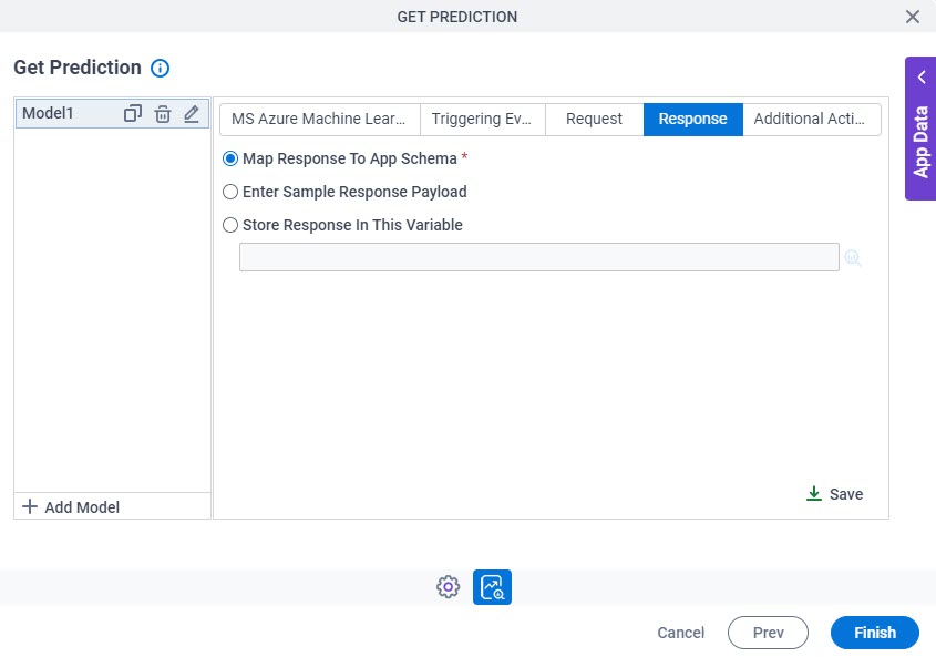 Get Prediction Configuration Response tab