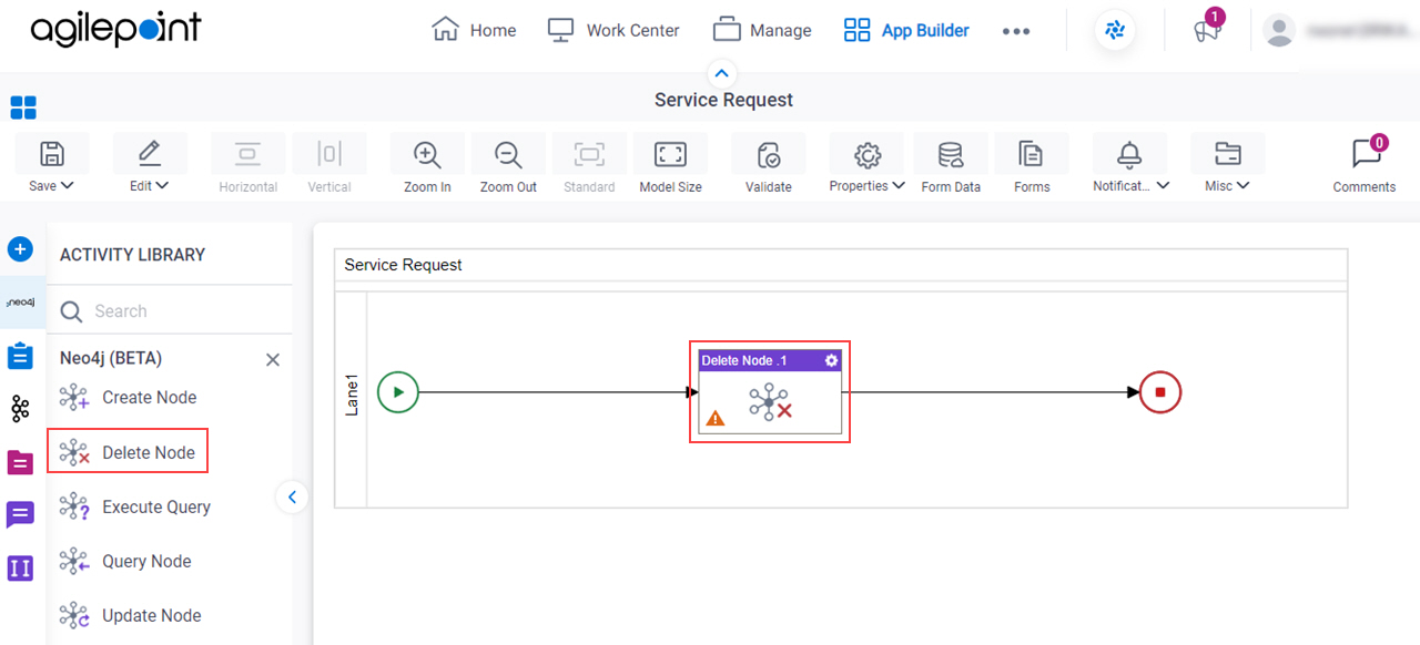 Delete Node activity