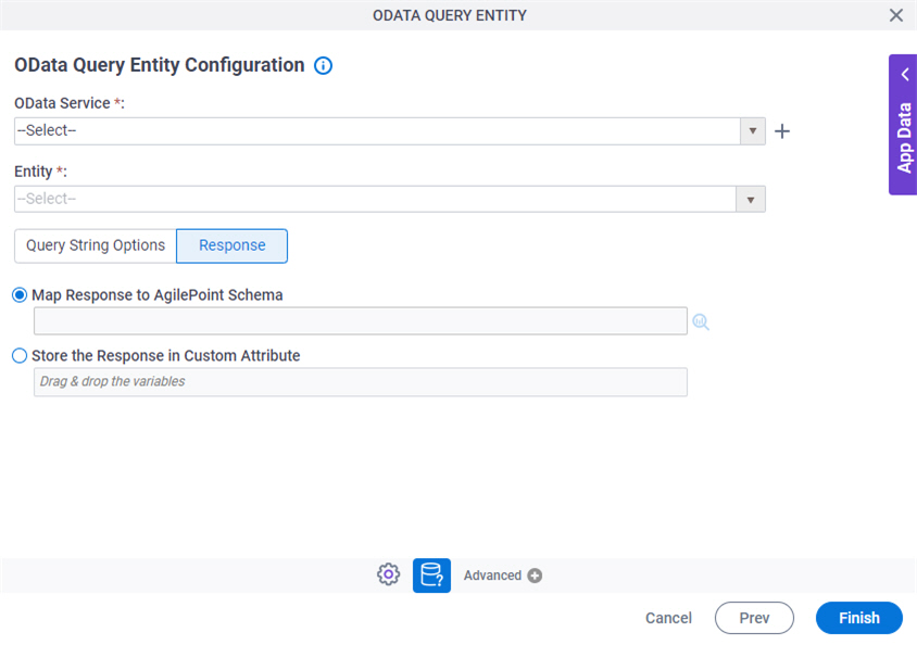 OData Query Entity Configuration Response tab