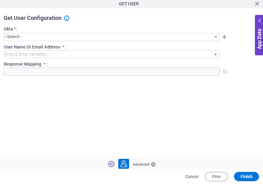 Get User Configuration screen