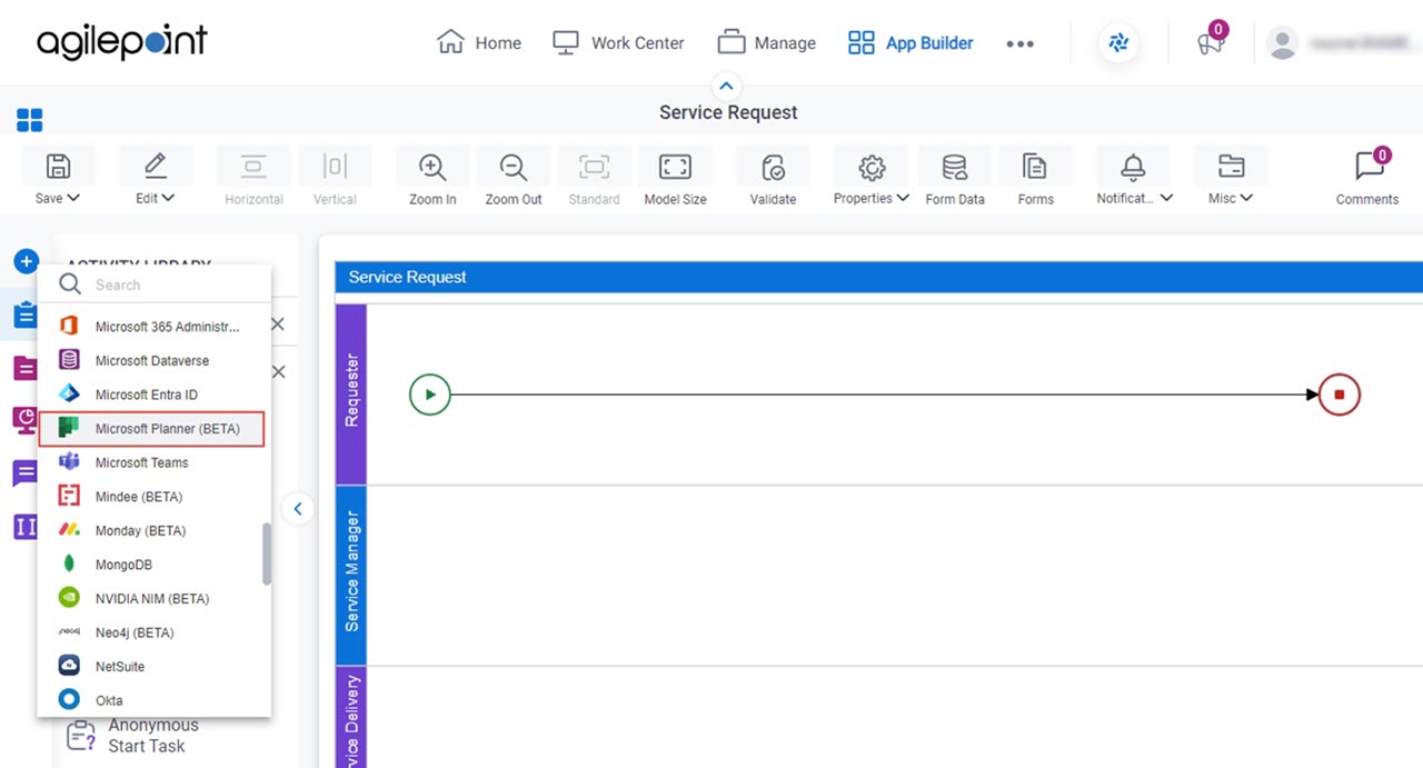 Microsoft Planner tab