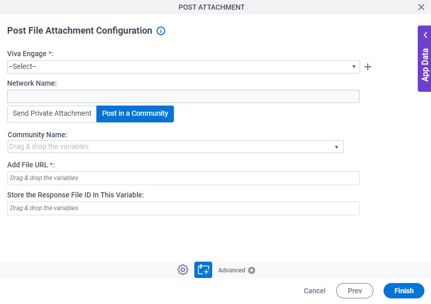 Post File Attachment to Yammer Configuration Post in a Group tab