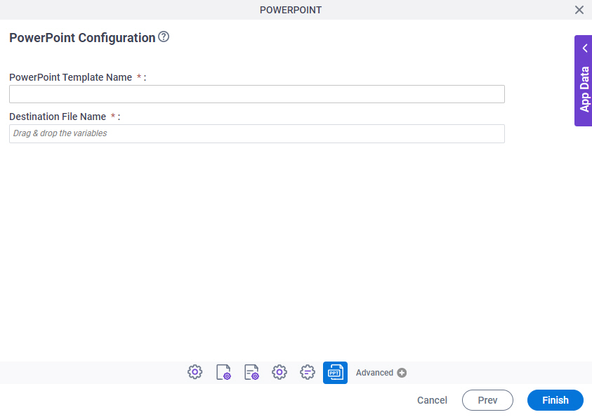 PowerPoint Configuration screen