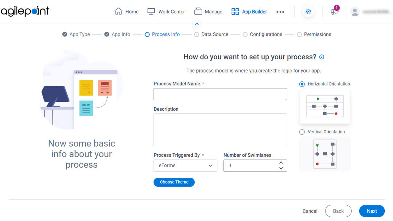 How do you want to set up your process screen