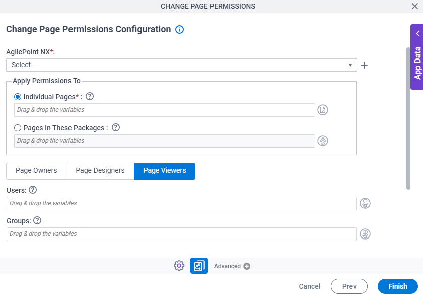 Change Page Permissions Configuration Page Viewers Tab