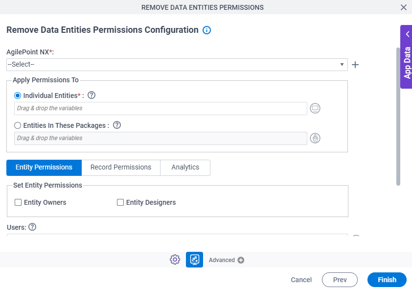 Remove Data Entities Permissions Configuration Entity Permissions Tab