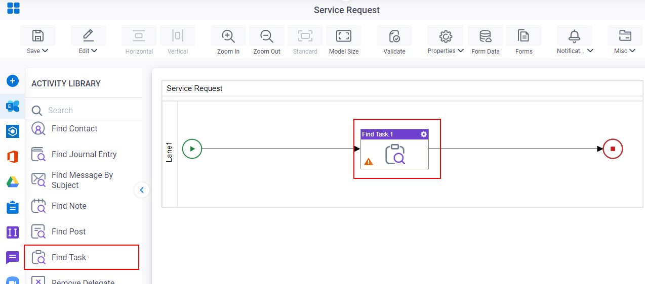 Drag Find Task activity