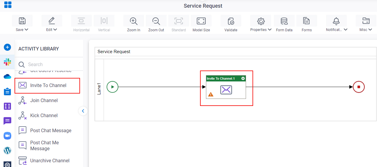 Drag Invite To Channel activity