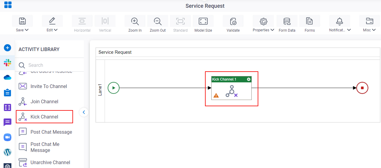 Drag Kick Channel activity