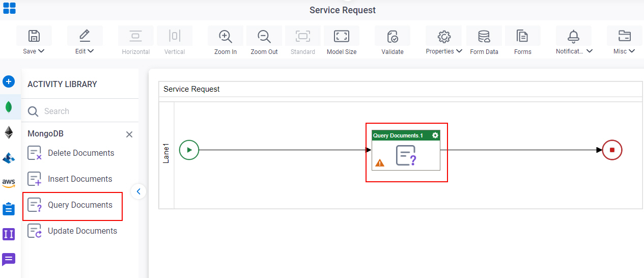 Drag Query Documents activity