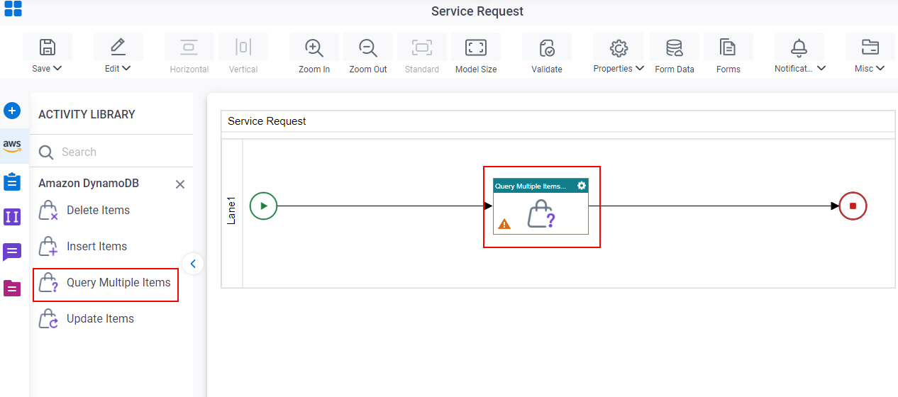 Drag Query Multiple Items activity