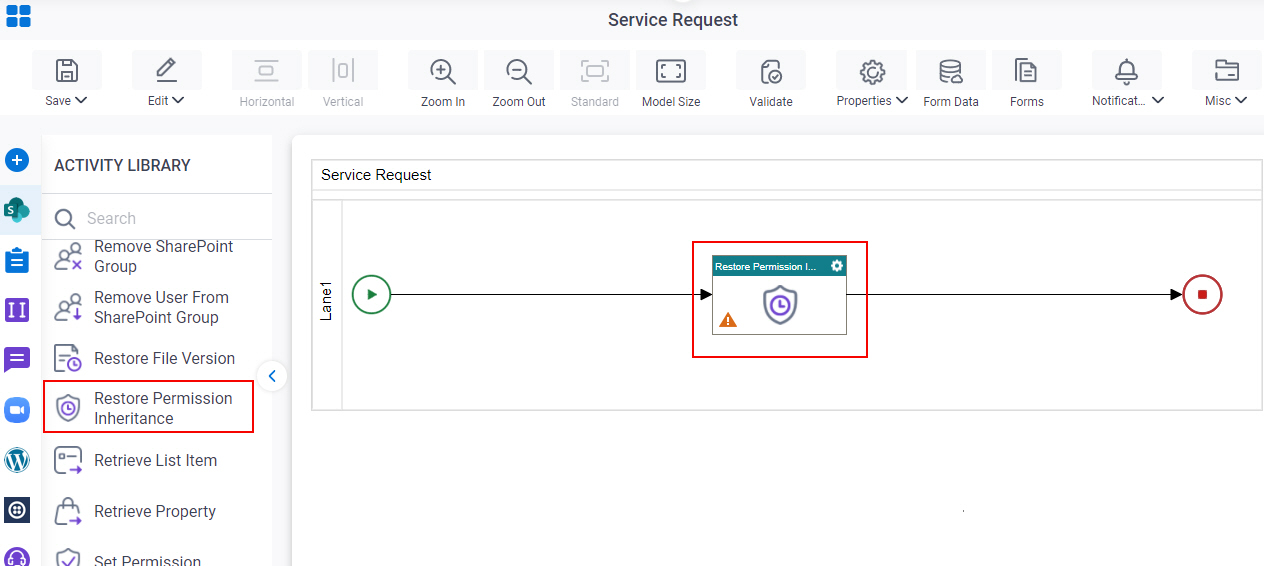 Drag Restore Permission Inheritance activity